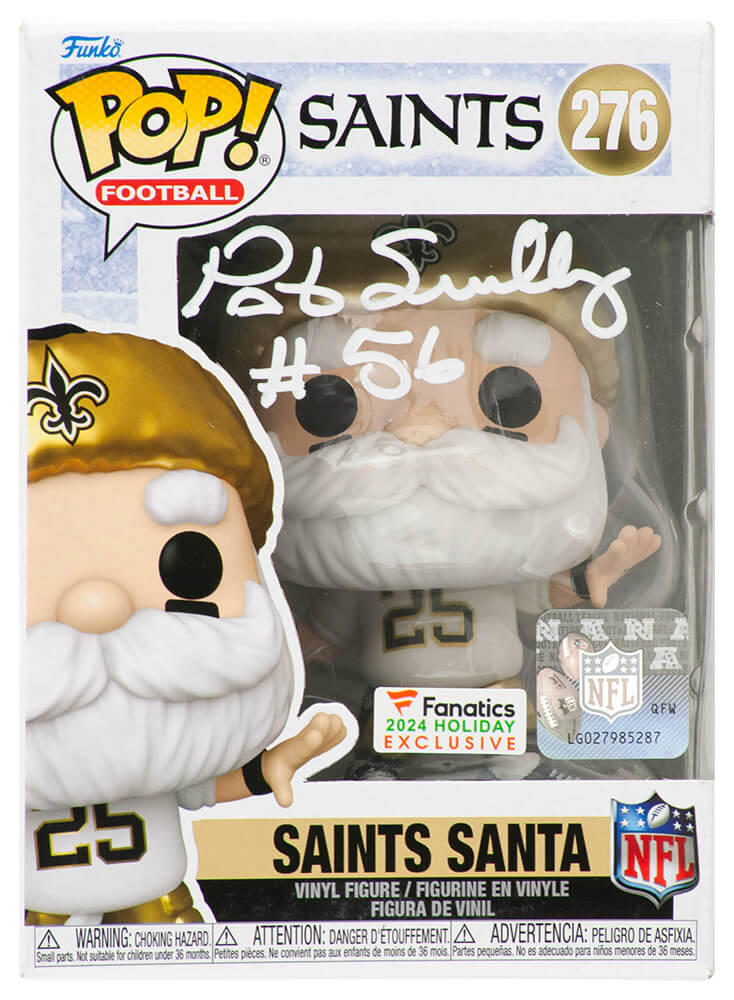 Pat Swilling Signed New Orleans Saints SANTA Funko Pop Doll #276