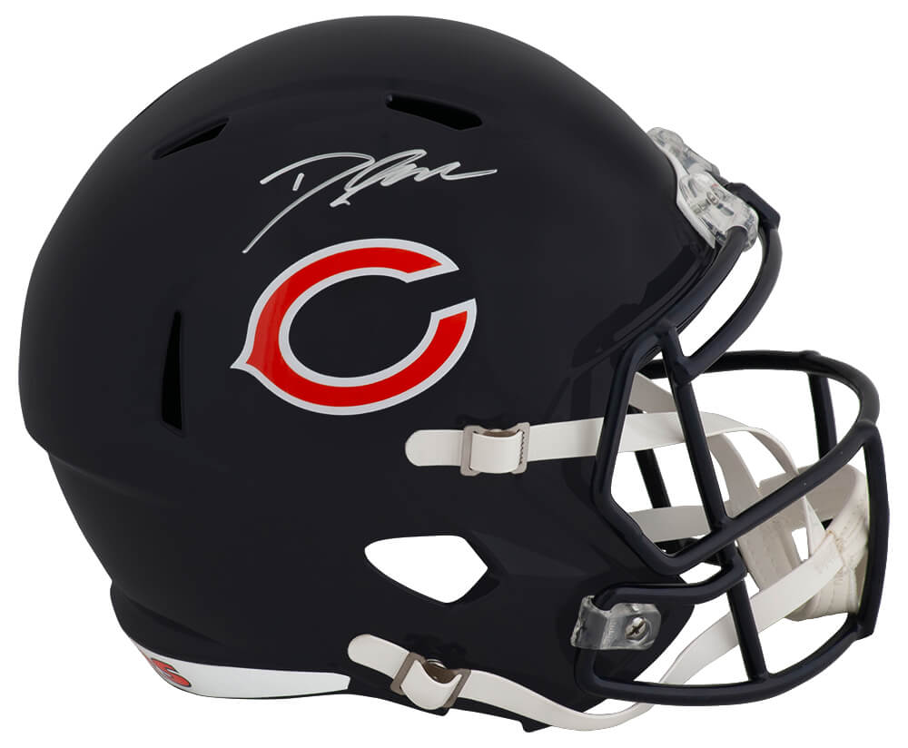 D'Andre Swift Signed Chicago Bears Riddell Full Size Speed Replica Helmet