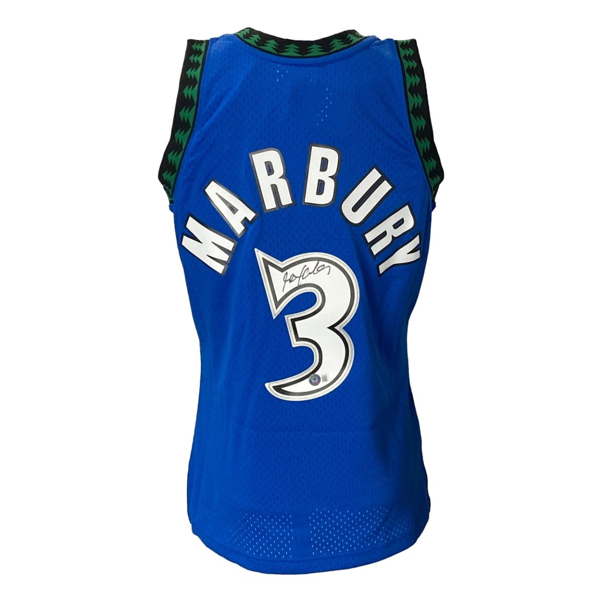 Stephon Marbury Signed Timberwolves 1996/97 M&N HWC Swingman Jersey BAS ITP - Sports Integrity