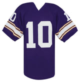 Fran Tarkenton Signed Purple Throwback Custom Football Jersey w/HOF'86