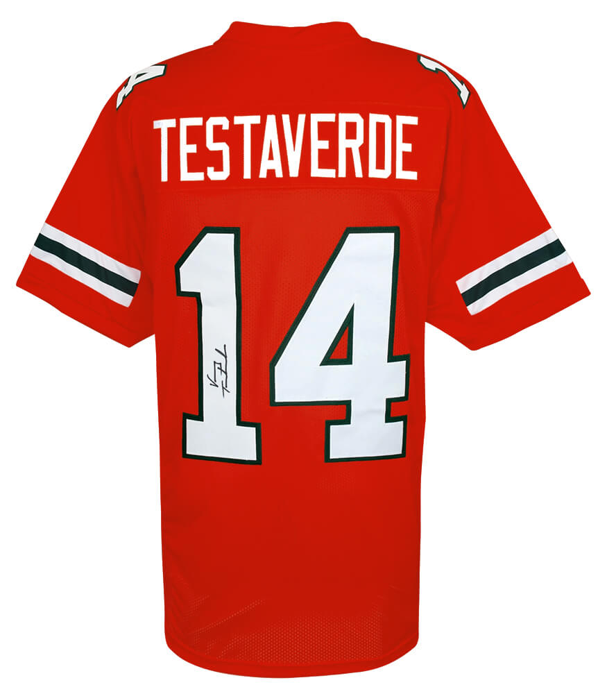 Vinny Testaverde Signed Orange Throwback Custom College Football Jersey