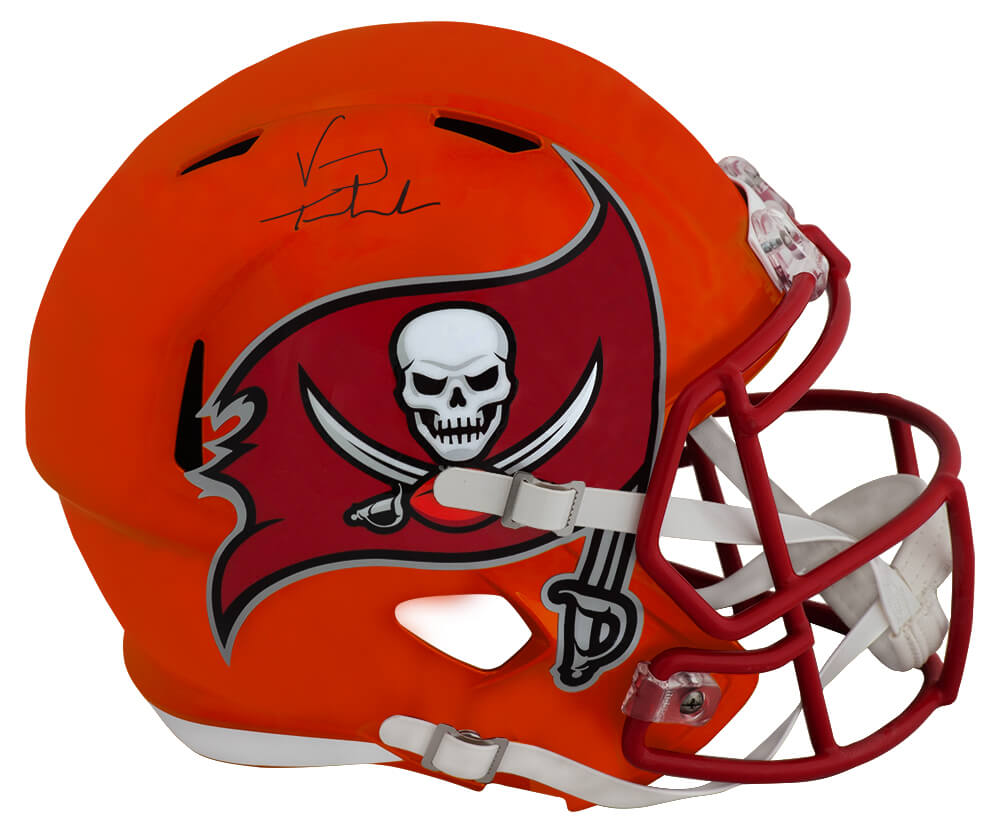 Vinny Testaverde Signed Tampa Bay Buccaneers FLASH Riddell Full Size Speed Replica Helmet