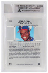 Frank Thomas Signed White Sox 1990 Leaf Rookie Card #300 (Beckett / Auto Grade 10)