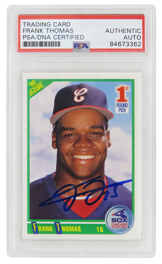 Frank Thomas Signed White Sox 1990 Score Rookie Card #663 (PSA/DNA Encapsulated)