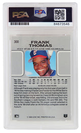 Frank Thomas Signed White Sox 1990 Leaf Rookie Baseball Card #300 (PSA Encapsulated - Auto Grade 10)