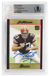 Joe Thomas Signed Cleveland Browns 2007 Bowman Gold Rookie Football Card #217 - (Beckett Encapsulated)