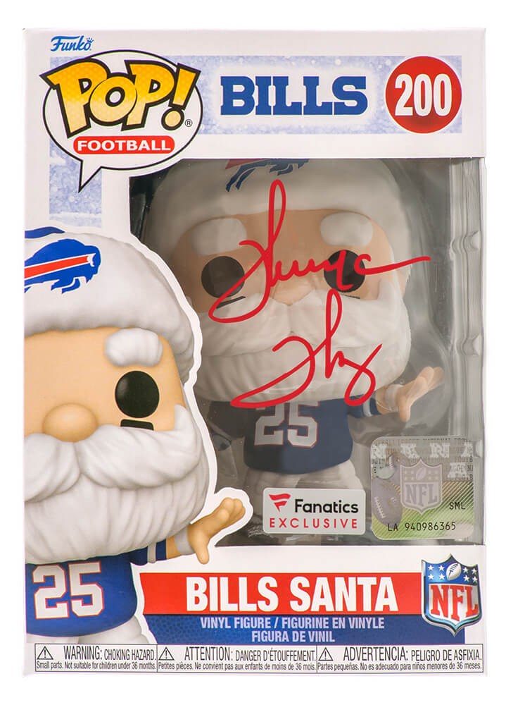 Thurman Thomas Signed Buffalo Bills 'SANTA' Funko Pop Doll #200