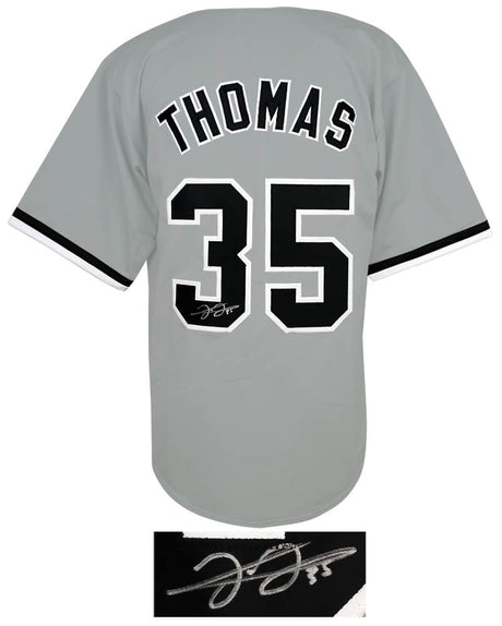 Frank Thomas Signed Grey Custom Jersey