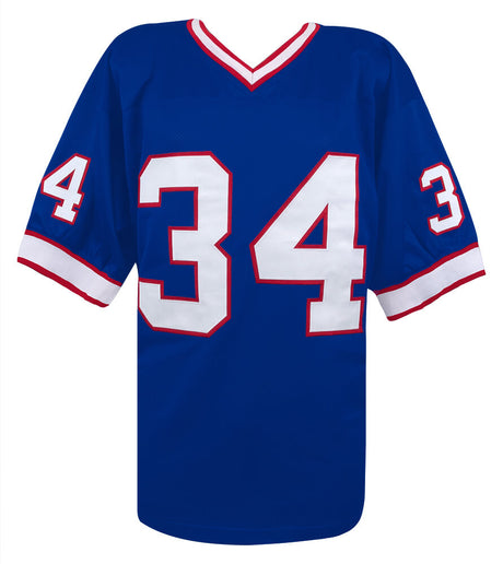 Thurman Thomas Signed Blue T/B Custom Football Jersey