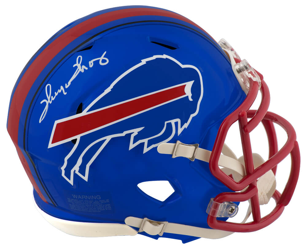 Thurman Thomas Signed Buffalo Bills FLASH Riddell Speed Mini Helmet