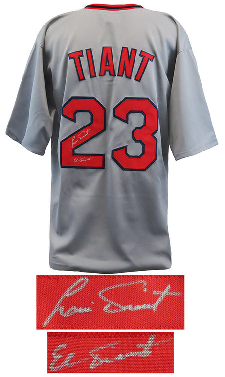 Luis Tiant Signed Gray Custom Baseball Jersey w/El Tiante