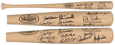 1984 Detroit Tigers Team Signed Louisville Slugger Pro Stock Blonde Baseball Bat (13 - Sigs)