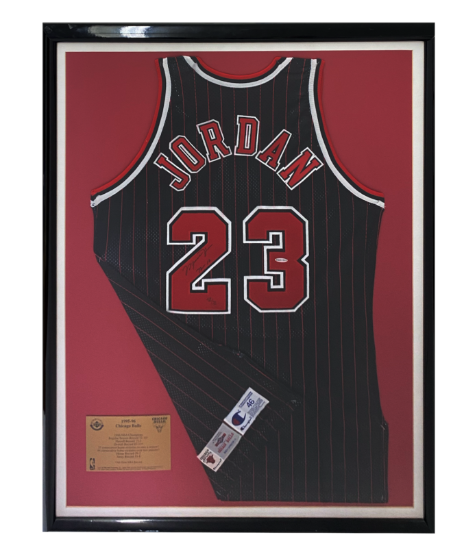 Michael Jordan Autographed Bulls "72-10" Authentic Pinstripe Jersey UDA LE 42/72