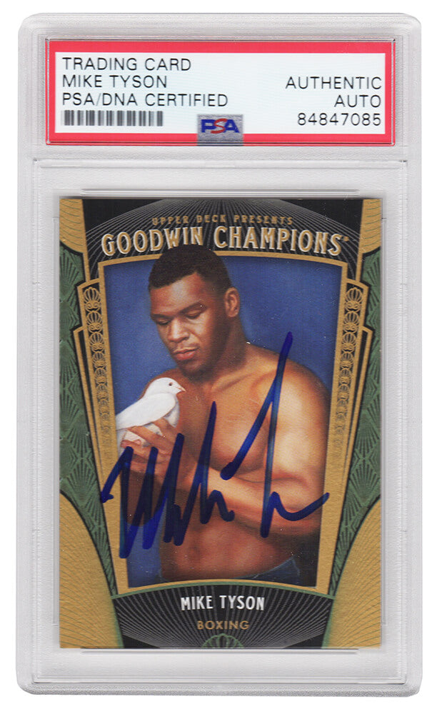 Mike Tyson Signed 2015 UD Goodwin Champions Boxing Trading Card #5 - (PSA/DNA Encapsulated)