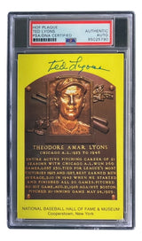 Ted Lyons Signed 4x6 Chicago White Sox HOF Plaque Card PSA/DNA 85025790 - Sports Integrity