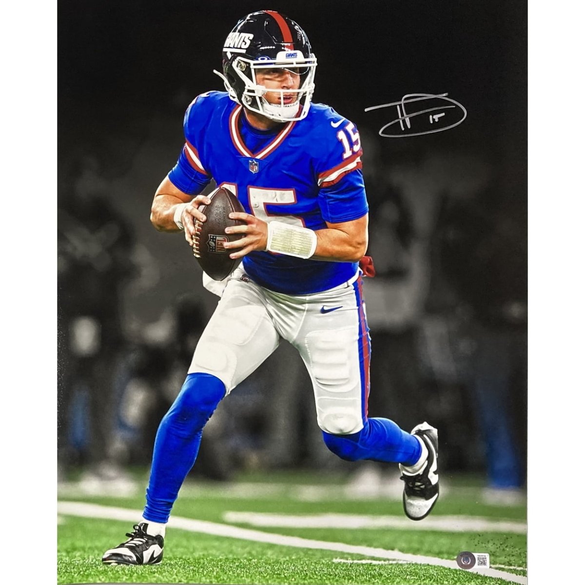 Tommy Devito Signed 16x20 New York Giants Alternate Jersey Photo BAS ITP - Sports Integrity