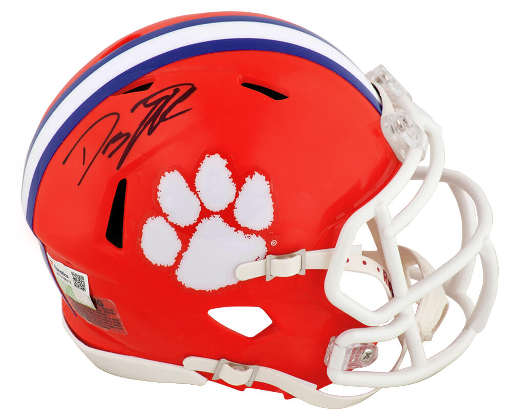 DJ Uiagalelei Signed Clemson Tigers Riddell Speed Mini Helmet - (Fanatics)