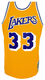 Kareem Abdul Jabbar Los Angeles Lakers Gold 1984 Style Mitchell & Ness (M&N) NBA Swingman Basketball Jersey (Size XL)