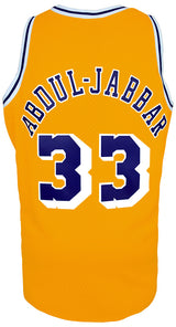 Kareem Abdul Jabbar Los Angeles Lakers Gold 1984 Style Mitchell & Ness (M&N) NBA Swingman Basketball Jersey (Size XL)