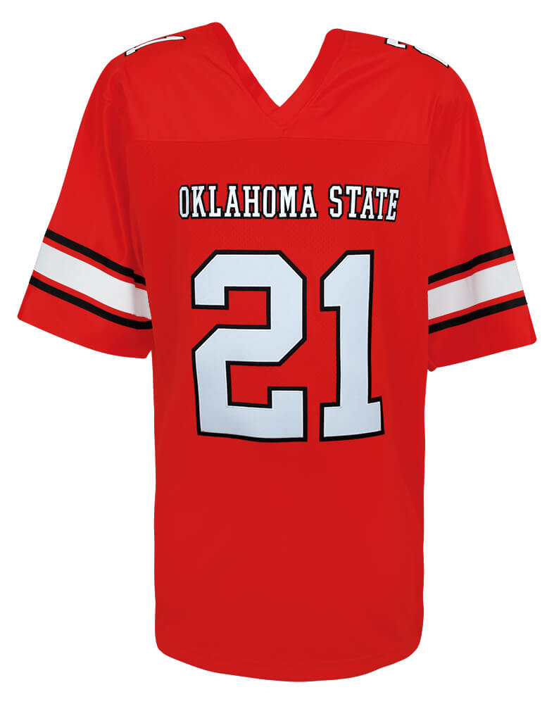 Barry Sanders Oklahoma State Cowboys Retro Brand Orange Throwback College Football Jersey (Size X-Large)