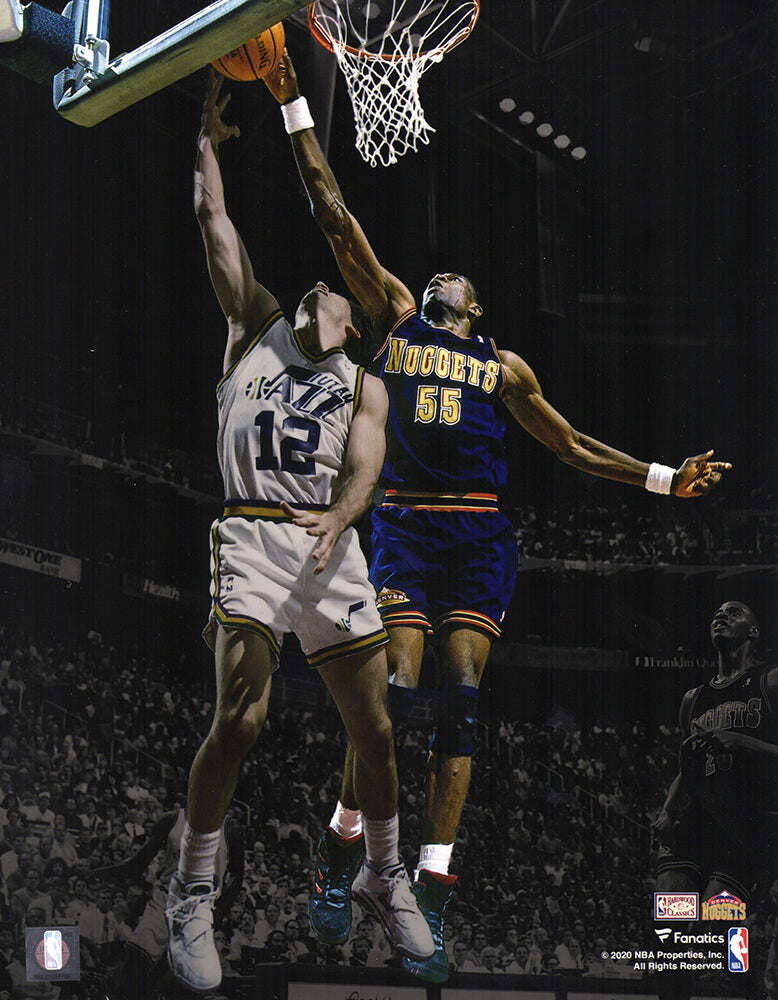 Dikembe Mutombo Unsigned Denver Nuggets Spotlight Action Basketball 11x14 Photograph (Fanatics) - (Lot of 5)