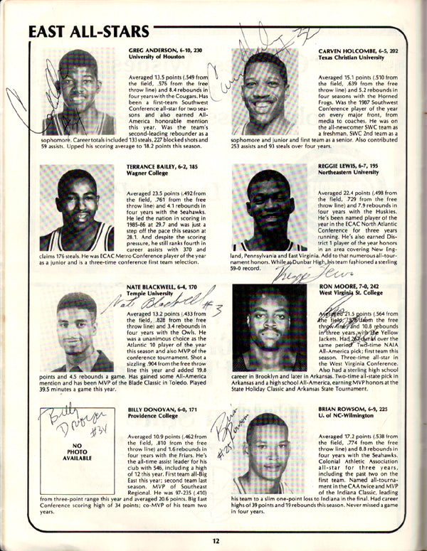 Jim Valvano, Reggie Miller, Scottie Pippen & Reggie Lewis Autographed Aloha Classic Program With 9 Total Signatures PSA/DNA #W04097