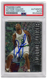 Antoine Walker Signed Boston Celtics 1996-97 Fleer Metal Rookie Basketball Trading Card #153 - (PSA Encapsulated)