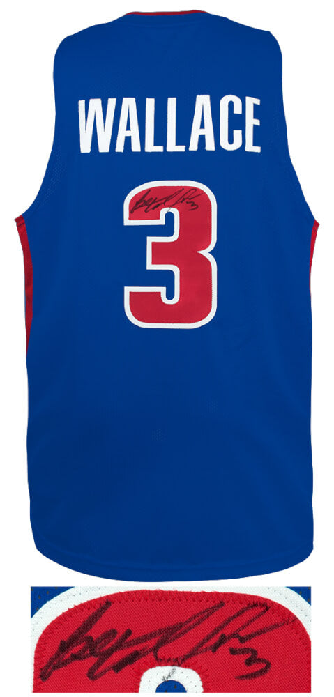 Ben Wallace Signed Blue Custom Basketball Jersey