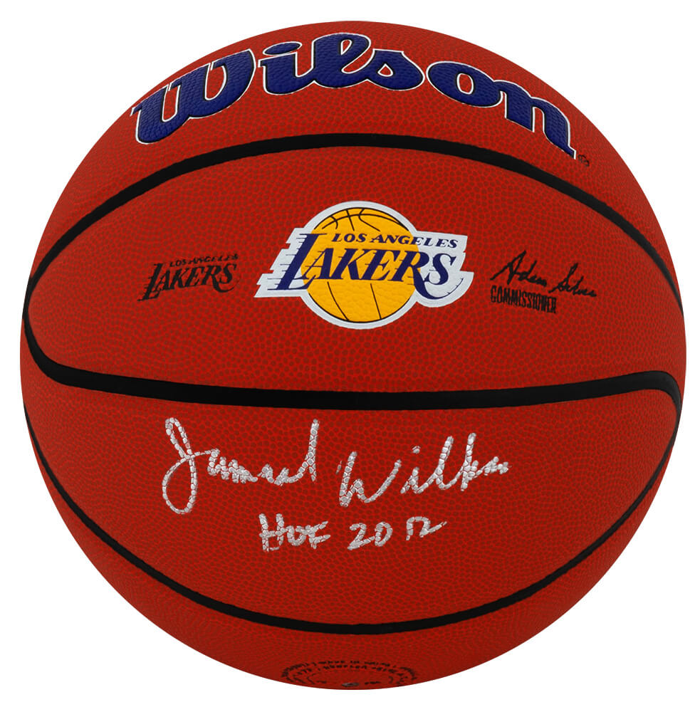 Jamaal Wilkes Signed Wilson Los Angeles Lakers Logo NBA Basketball w/HOF 2012