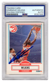 Dominique Wilkins Signed Hawks 1990-91 Fleer Basketball Card #6 - (PSA Encapsulated)