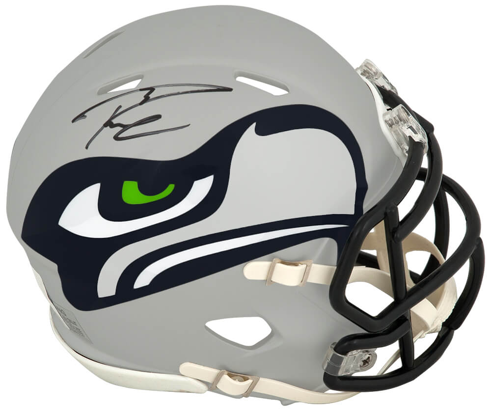 Russell Wilson Signed Seattle Seahawks AMP Riddell Speed Mini Helmet (Beckett)