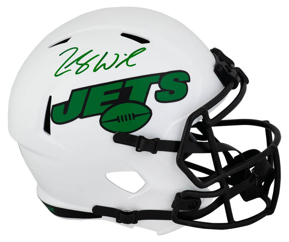 Zach Wilson Signed New York Jets LUNAR Eclipse Riddell Full Size Speed Replica Helmet - (Fanatics)