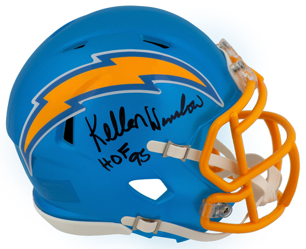 Kellen Winslow Signed Chargers FLASH Riddell Speed Mini Helmet w/HOF'95