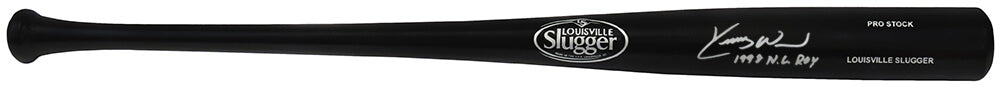 Kerry Wood Signed Louisville Slugger Pro Stock Black Baseball Bat w/1998 NL ROY