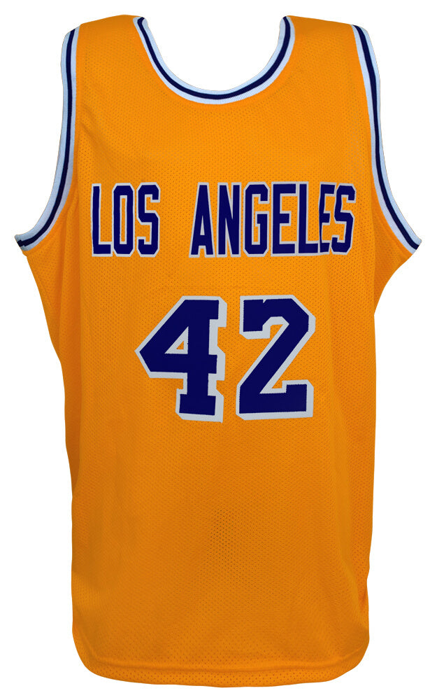 James Worthy Signed Gold Custom Basketball Jersey