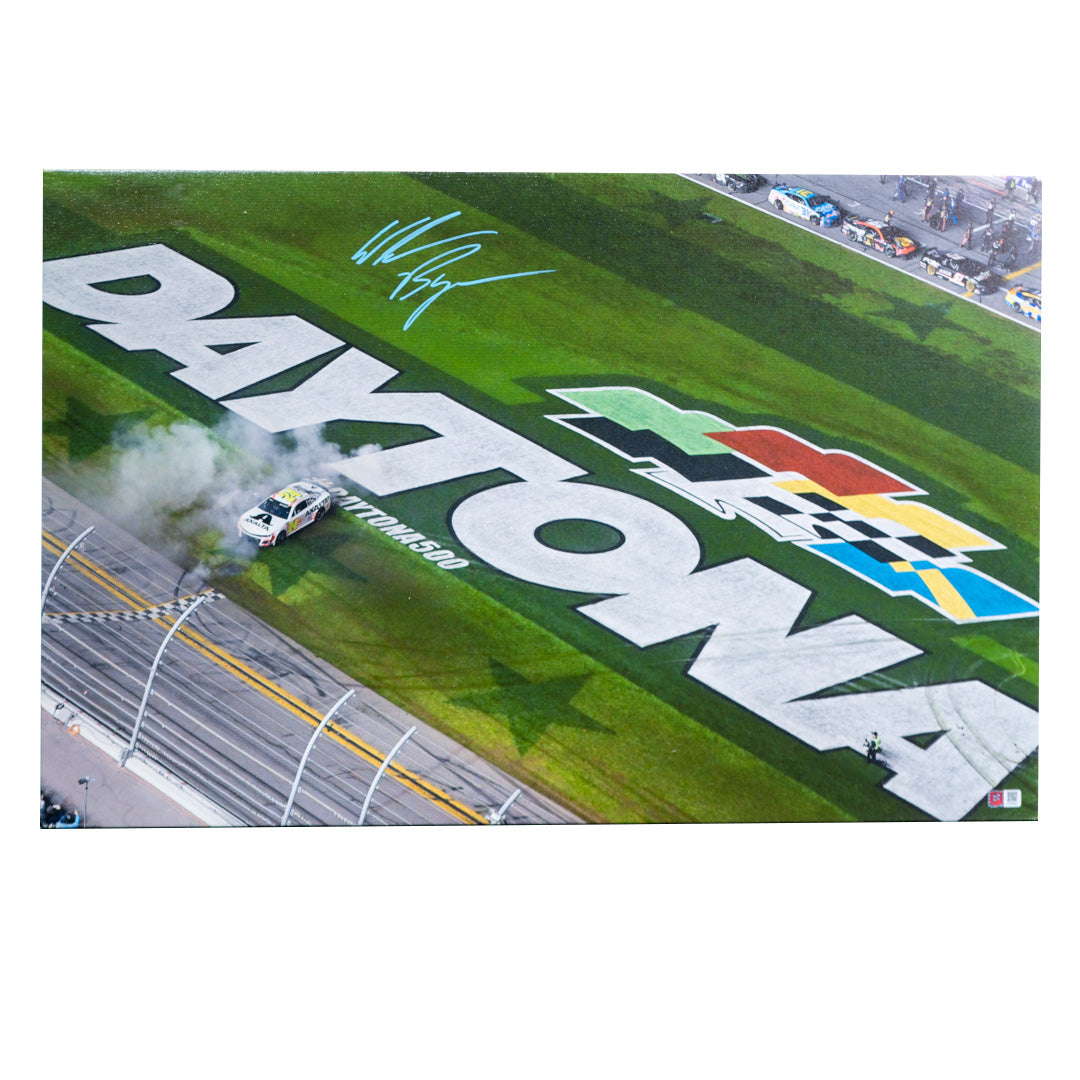 William Byron Signed NASCAR 2024 Daytona 500 Winner Photo – 20x30 Canvas