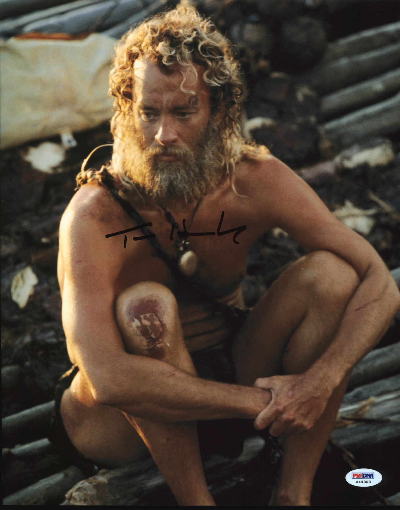 Tom Hanks Cast Away Authentic Signed 11x14 Photo Autographed PSA/DNA #X44303