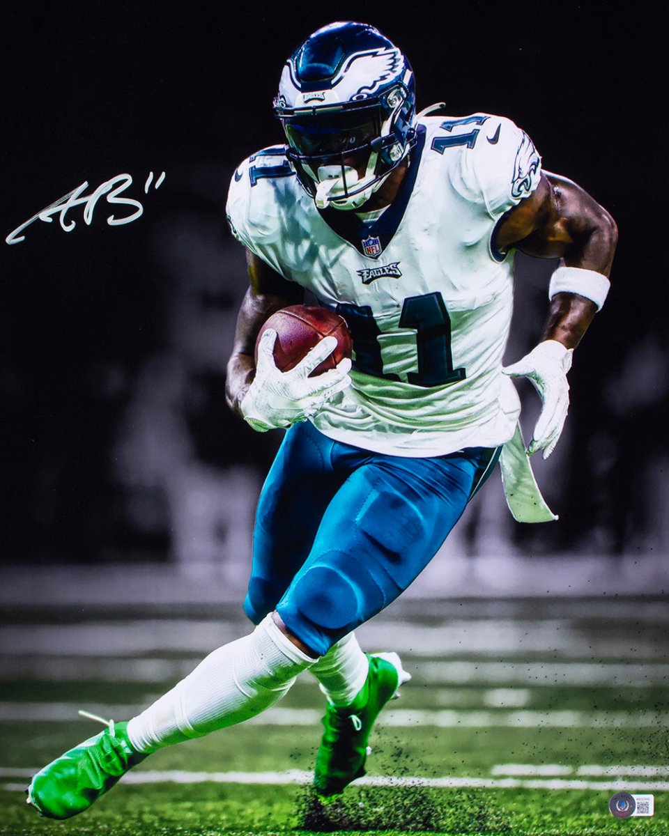 AJ Brown Signed 16x20 Philadelphia Eagles Vertical Spotlight Photo BAS ITP - Sports Integrity