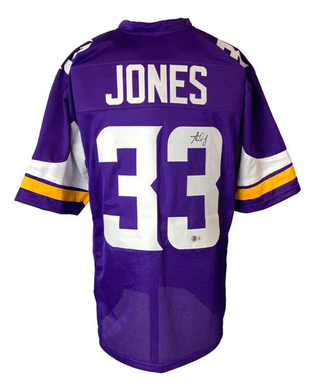 Aaron Jones Minnesota Signed Purple Football Jersey BAS ITP - Sports Integrity