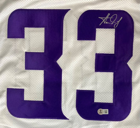 Aaron Jones Minnesota Signed White Football Jersey BAS ITP - Sports Integrity