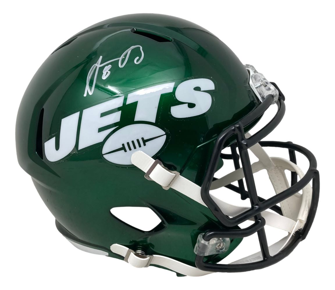 Aaron Rodgers Signed New York Jets Full Size Replica Speed Helmet Fanatics - Sports Integrity