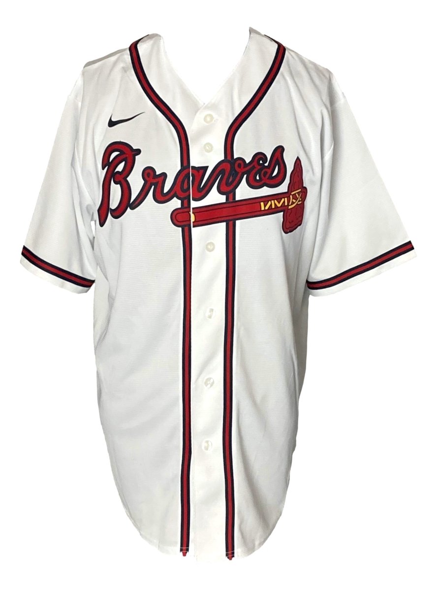 Ronald Acuna Jr. Signed In Black Braves White Nike Baseball Jersey 18 ROY JSA - Sports Integrity