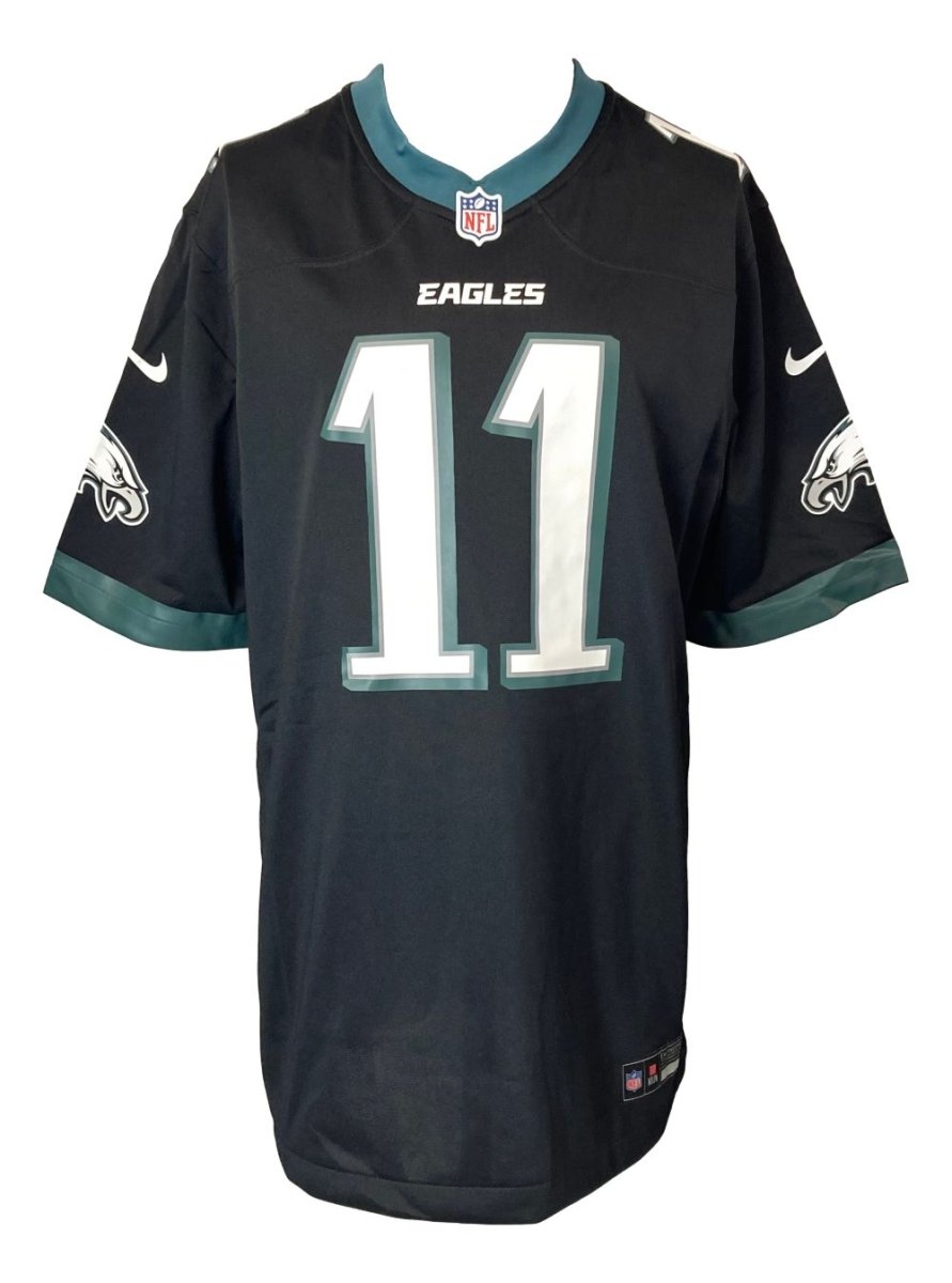 AJ Brown Signed Philadelphia Eagles Black Nike Game Replica Jersey BAS - Sports Integrity