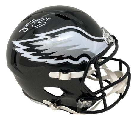 AJ Brown Signed Philadelphia Eagles Full Size Black Replica Speed Helmet BAS - Sports Integrity