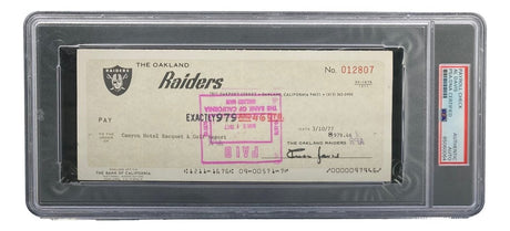 Al Davis Signed Oakland Raiders Bank Check #12807 PSA/DNA - Sports Integrity