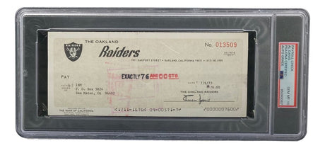 Al Davis Signed Oakland Raiders Bank Check #13509 PSA/DNA Gem MT 10 - Sports Integrity