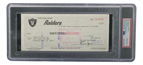 Al Davis Signed Oakland Raiders Bank Check #16495 PSA/DNA Gem MT 10 - Sports Integrity