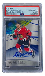 Alex DeBrincat Signed 2019/20 SP Game Used #37 Blackhawks Hockey Card PSA/DNA - Sports Integrity