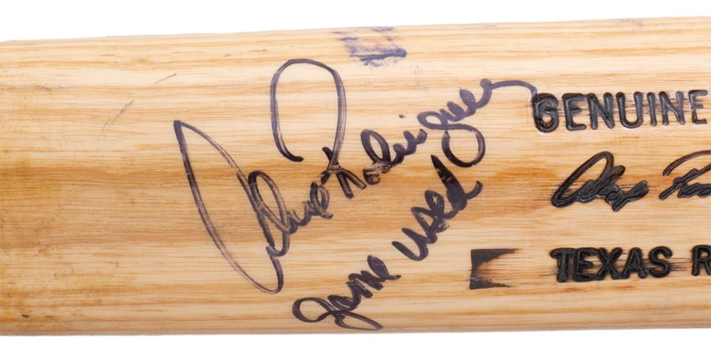 Alex Rodriguez Signed Texas Rangers Game Used Louisville Bat Game Used Insc PSA - Sports Integrity