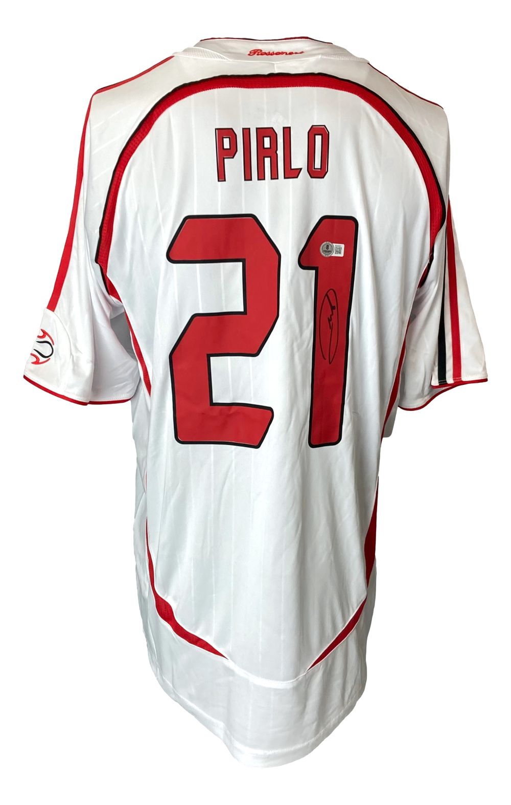 Andrea Pirlo Signed AC Milan Adidas 2007 Champions League Soccer Jersey BAS